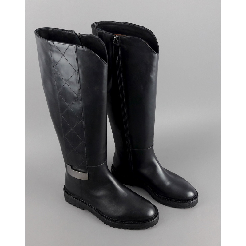 Archyve Stivale Donna Pelle Nero Cerniera Laterale Prezzo 320,00