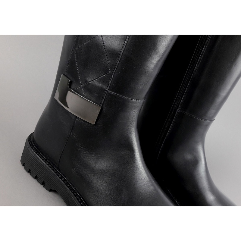 Archyve Stivale Donna Pelle Nero Cerniera Laterale Prezzo 320,00