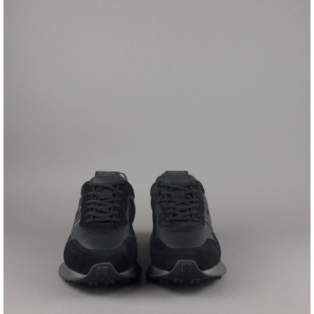 Hogan // Sneakers H601 Uomo Camoscio E Pelle Nero H Cucita Prezzo 460,00