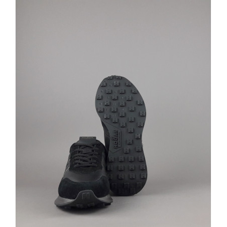 Hogan // Sneakers H601 Uomo Camoscio E Pelle Nero H Cucita Prezzo 460,00