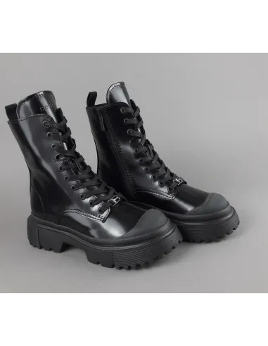 Hogan Anfibio H619 Donna Pelle Spazzolata Nero H Logo Prezzo 560,00