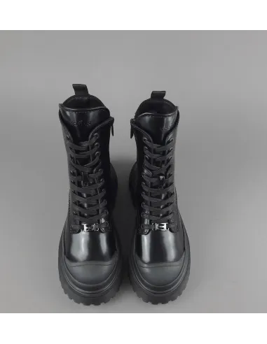 Hogan Anfibio H619 Donna Pelle Spazzolata Nero H Logo Prezzo 560,00