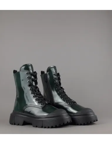 Hogan Anfibio H619 Donna Pelle Spazzolata Verde Scuro H Logo Prezzo 560,00