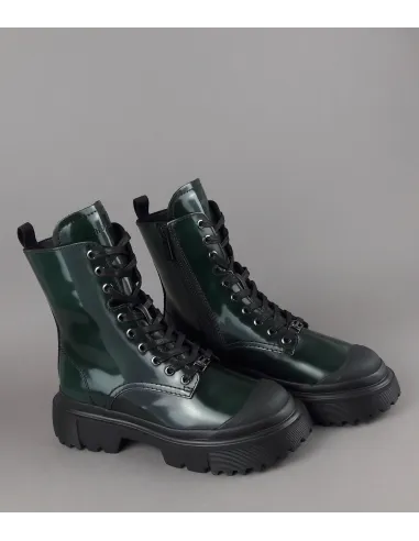 Hogan Anfibio H619 Donna Pelle Spazzolata Verde Scuro H Logo Prezzo 560,00