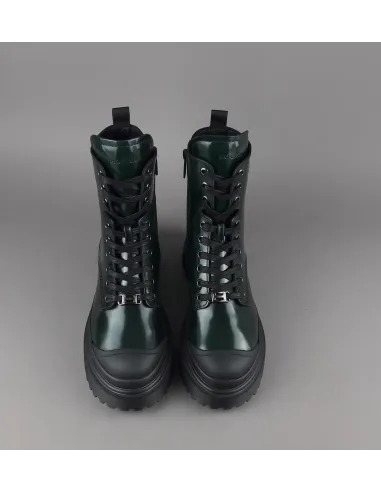 Hogan Anfibio H619 Donna Pelle Spazzolata Verde Scuro H Logo Prezzo 560,00