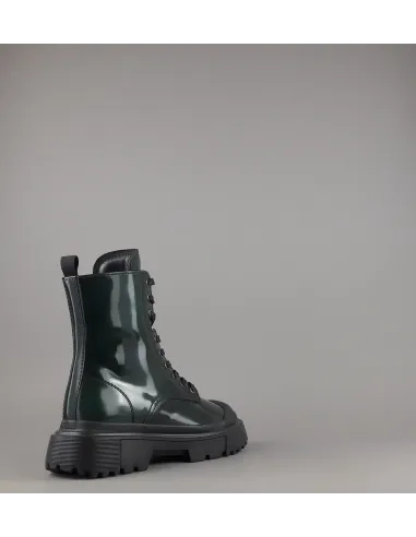 Hogan Anfibio H619 Donna Pelle Spazzolata Verde Scuro H Logo Prezzo 560,00