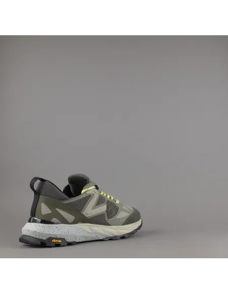 Philippe Model Sneakers Uomo Low Rocx Tela Mesh E Camoscio Verde Militare Prezzo 340,00