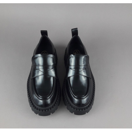 ASH // Sa Mocassini Donna Genial Studs Pelle Abrasivata Nero Prezzo 230,00