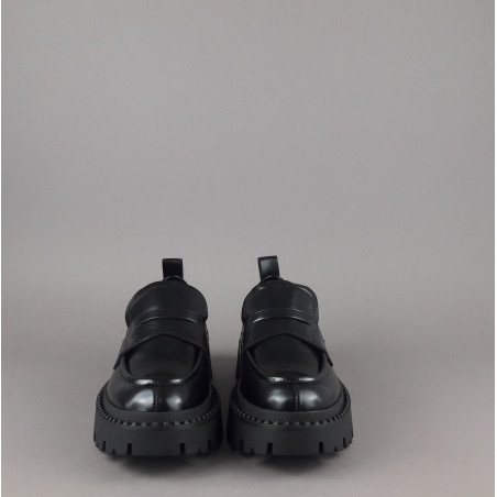 ASH // Sa Mocassini Donna Genial Studs Pelle Abrasivata Nero Prezzo 230,00