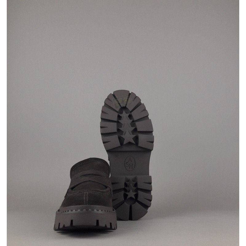 ASH // Sa Mocassini Donna Genial Studs Camoscio Testa Di Moro Prezzo 210,00