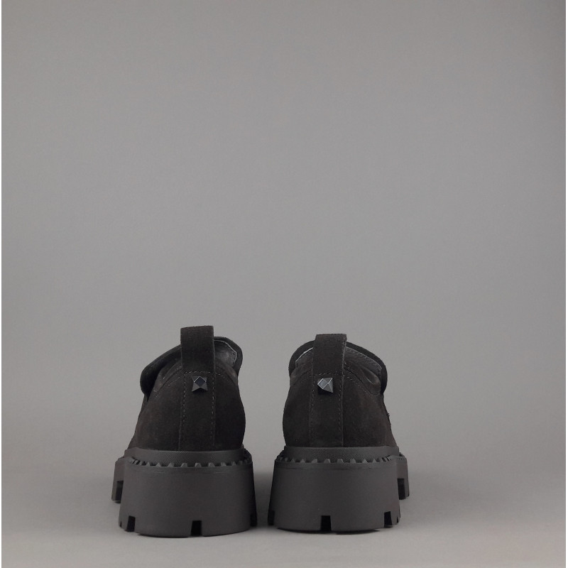 ASH // Sa Mocassini Donna Genial Studs Camoscio Testa Di Moro Prezzo 210,00