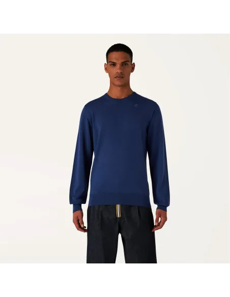 K-Way Maglia Uomo Sebastien Merino Lana Blu Prezzo 130,00