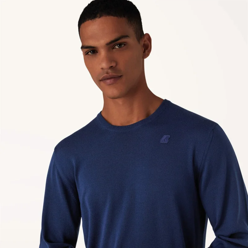 K-Way // Sa Maglia Uomo Sebastien Merino Lana Blu Prezzo 130,00