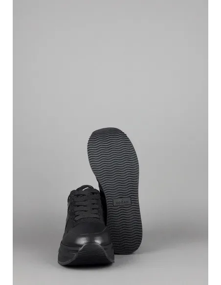 Hogan Midi Platform H483 Donna Pelle Nero H Vernice Nero Argento Prezzo 450,00