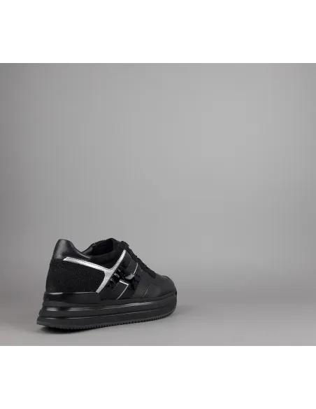 Hogan Midi Platform H483 Donna Pelle Nero H Vernice Nero Argento Prezzo 450,00