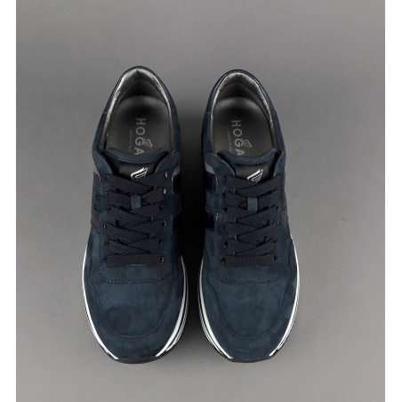 Hogan Midi Platform H483 Donna Camoscio Blu Scuro H Pelle Metal Prezzo 450,00