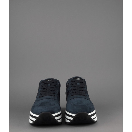 Hogan // Midi Platform H483 Donna Camoscio Blu Scuro H Pelle Metal Prezzo 450,00