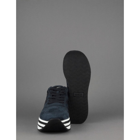 Hogan // Midi Platform H483 Donna Camoscio Blu Scuro H Pelle Metal Prezzo 450,00