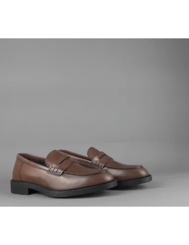 Fratelli Rossetti // Sa Mocassino Uomo Pelle Marrone Fondo Gomma Prezzo 350,00