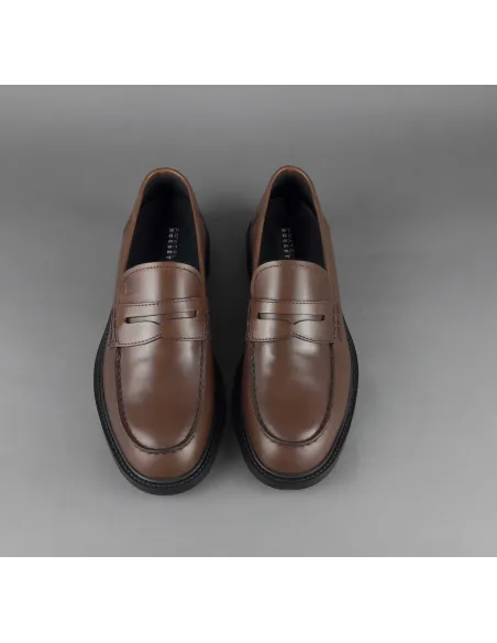 Fratelli Rossetti Mocassino Uomo Pelle Marrone Fondo Gomma Prezzo 350,00
