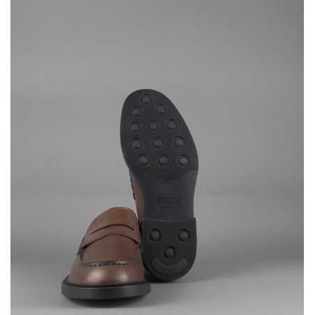 Fratelli Rossetti // Sa Mocassino Uomo Pelle Marrone Fondo Gomma Prezzo 350,00