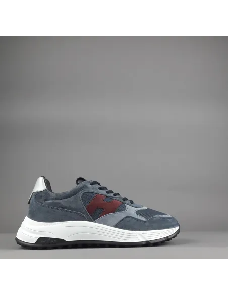 Hogan Hyperlight Uomo Camoscio Pelle Blu H Cucita Pezzo 450,00