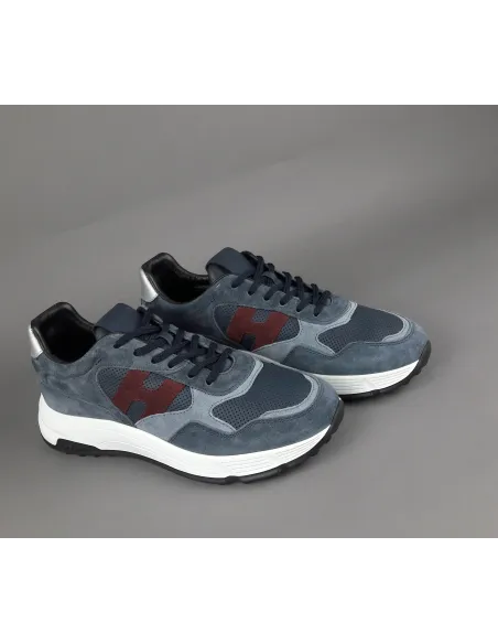 Hogan Hyperlight Uomo Camoscio Pelle Blu H Cucita Pezzo 450,00