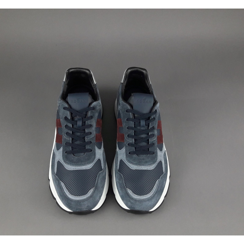 Hogan // Sa Hyperlight Uomo Camoscio Pelle Blu H Cucita Pezzo 450,00