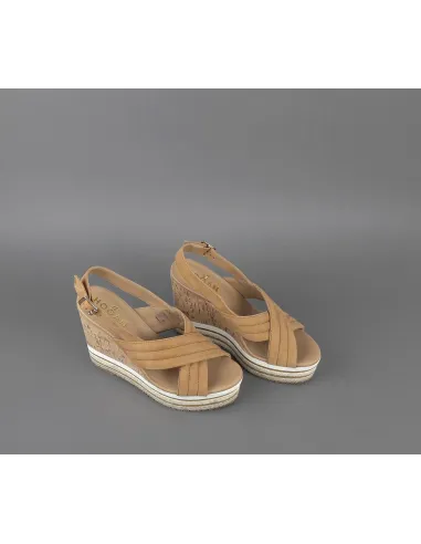 Hogan Sandalo Zeppa H422 Donna Camoscio Marrone Chiaro Prezzo 330,00