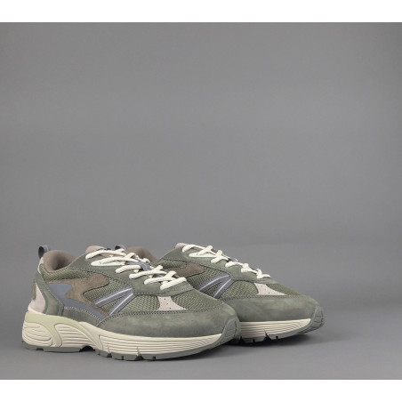Hoff // Sa Sneakers Uomo State Maine Camoscio Tela Verde Militare Prezzo 150,00