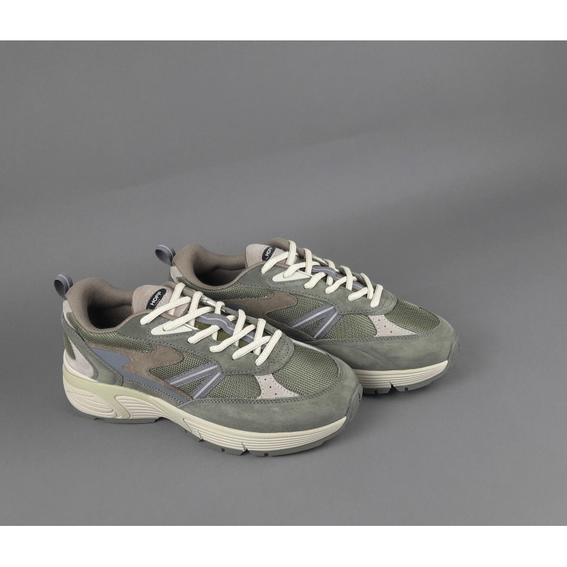 Hoff // Sa Sneakers Uomo State Maine Camoscio Tela Verde Militare Prezzo 150,00