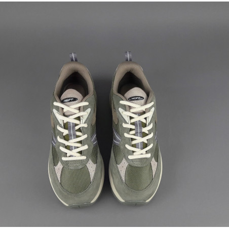 Hoff // Sa Sneakers Uomo State Maine Camoscio Tela Verde Militare Prezzo 150,00