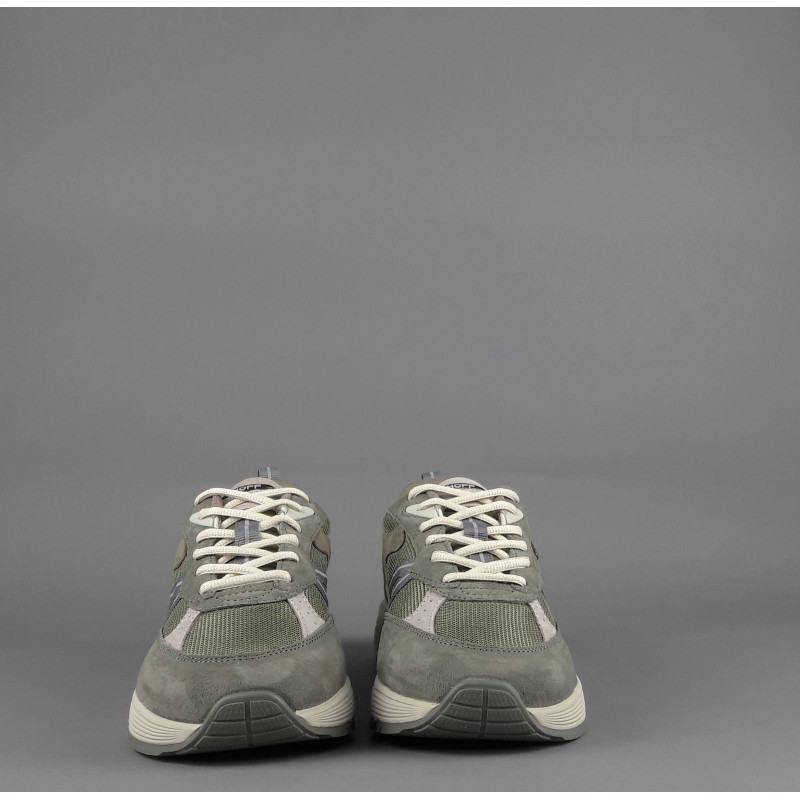 Hoff // Sa Sneakers Uomo State Maine Camoscio Tela Verde Militare Prezzo 150,00