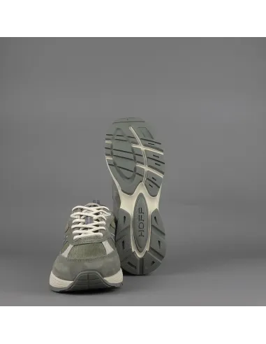 Hoff Sneakers Uomo State Maine Camoscio Tela Verde Militare Prezzo 150,00