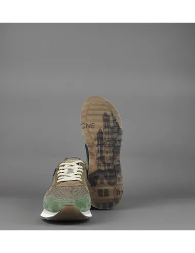 Hoff // Sa Sneakers Uomo City Cologne Camoscio Tela Verde Militare Prezzo 110,00