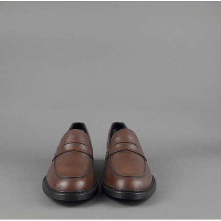 Hogan // Sa Mocassino H576 Uomo Pelle Marrone H Impressa Prezzo 420,00