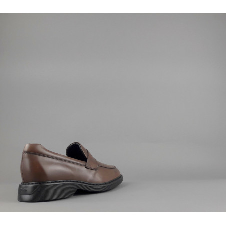Hogan // Sa Mocassino H576 Uomo Pelle Marrone H Impressa Prezzo 420,00