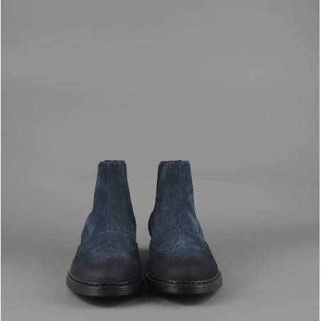 Hogan // Sa Stivaletto Chelsea H576 Uomo Camoscio Vintage Blu Scuro Prezzo 460,00