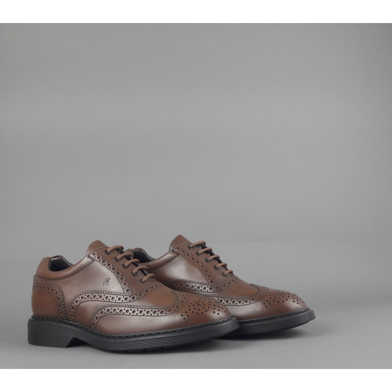 Hogan // Sa Scarpa Francesina H576 Uomo Pelle Marrone Prezzo 460,00