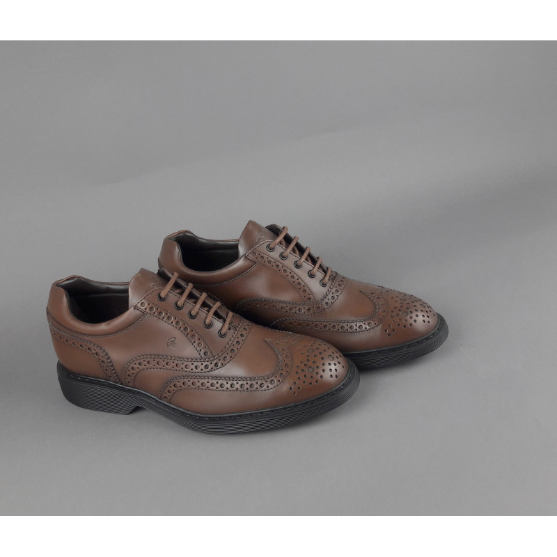 Hogan // Sa Scarpa Francesina H576 Uomo Pelle Marrone Prezzo 460,00