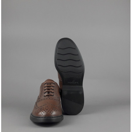 Hogan // Sa Scarpa Francesina H576 Uomo Pelle Marrone Prezzo 460,00