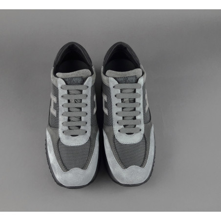 Hogan // Sa Interactive New Uomo Camoscio Tela Grigio Chiaro H Flock Prezzo 360,00