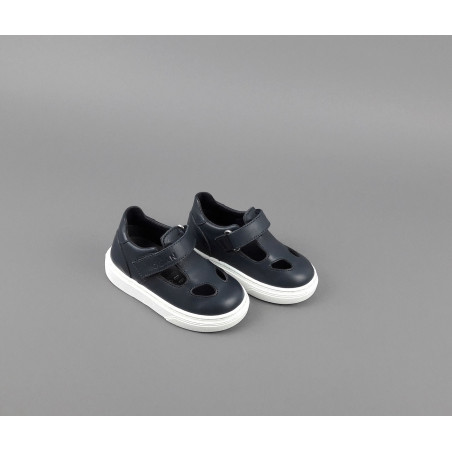 Hogan Scarpetta Bucata H365 Junior Baby Pelle Blu Scuro Prezzo 130,00