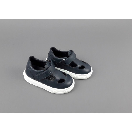 Hogan Scarpetta Bucata H365 Junior Baby Pelle Blu Scuro Prezzo 130,00