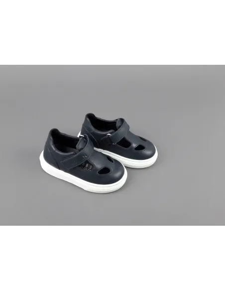 Hogan Scarpetta Bucata H365 Junior Baby Pelle Blu Scuro Prezzo 130,00