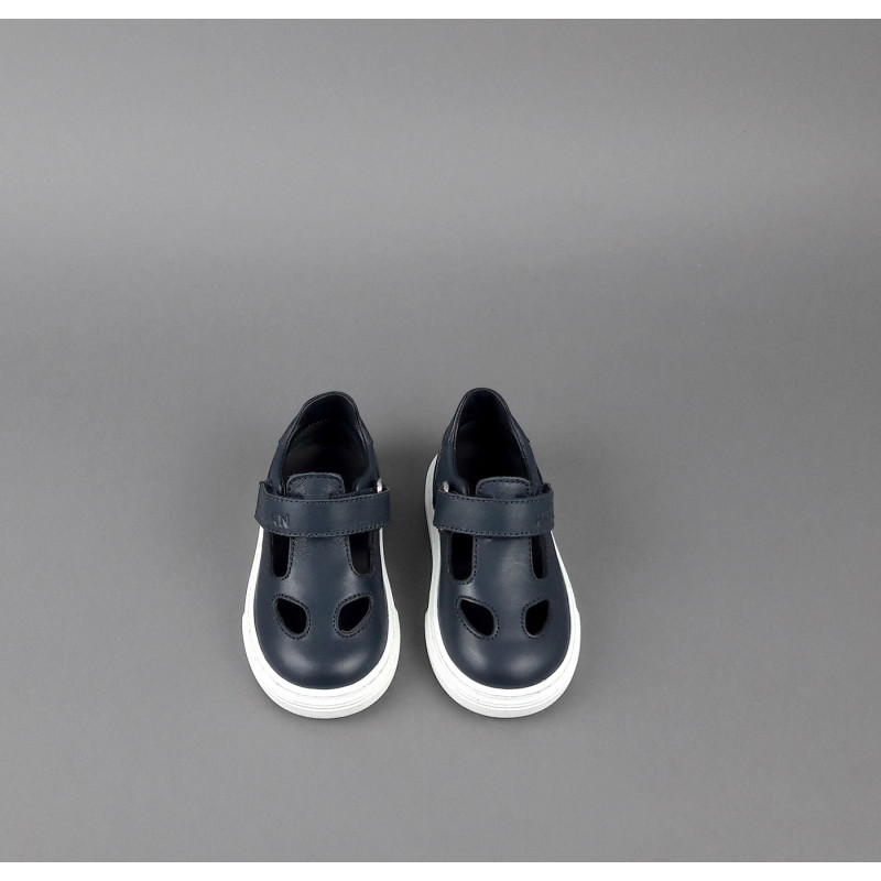 Hogan Scarpetta Bucata H365 Junior Baby Pelle Blu Scuro Prezzo 130,00