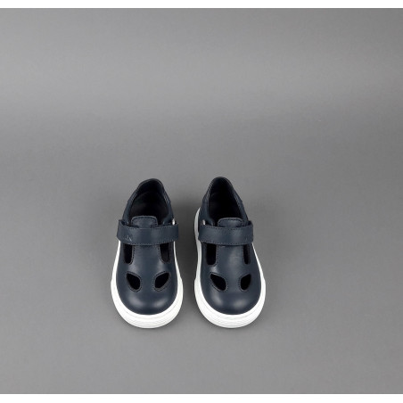 Hogan Scarpetta Bucata H365 Junior Baby Pelle Blu Scuro Prezzo 130,00