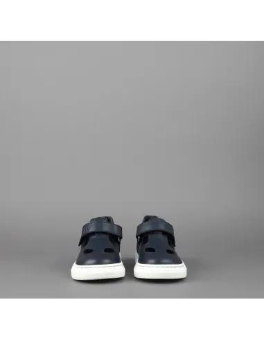 Hogan Scarpetta Bucata H365 Junior Baby Pelle Blu Scuro Prezzo 130,00