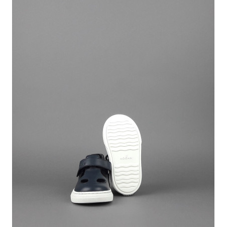 Hogan Scarpetta Bucata H365 Junior Baby Pelle Blu Scuro Prezzo 130,00