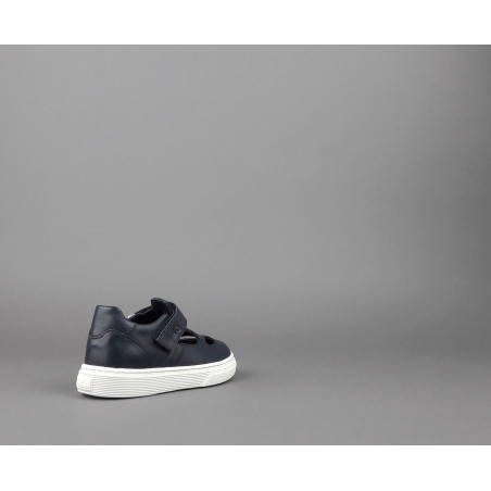 Hogan Scarpetta Bucata H365 Junior Baby Pelle Blu Scuro Prezzo 130,00